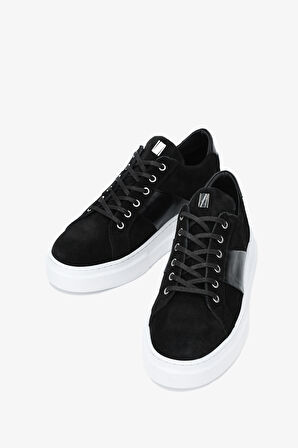 Valmenti MessiErkek Siyah Süet Hakiki Deri Sneakers & Spor Ayakkabı 352 20434 ERK AYK Y24
