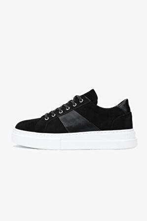 Valmenti MessiErkek Siyah Süet Hakiki Deri Sneakers & Spor Ayakkabı 352 20434 ERK AYK Y24