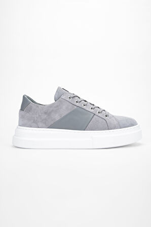 Valmenti MessiErkek Gri Süet Hakiki Deri Sneakers & Spor Ayakkabı 352 20434 ERK AYK Y24