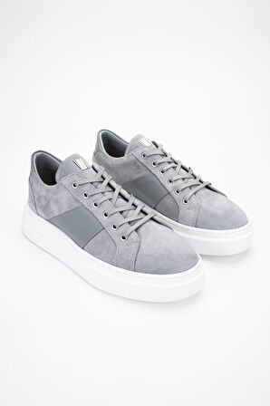 Valmenti MessiErkek Gri Süet Hakiki Deri Sneakers & Spor Ayakkabı 352 20434 ERK AYK Y24