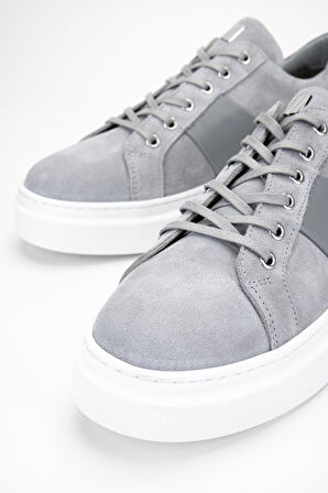 Valmenti MessiErkek Gri Süet Hakiki Deri Sneakers & Spor Ayakkabı 352 20434 ERK AYK Y24