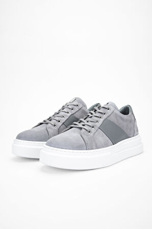 Valmenti MessiErkek Gri Süet Hakiki Deri Sneakers & Spor Ayakkabı 352 20434 ERK AYK Y24