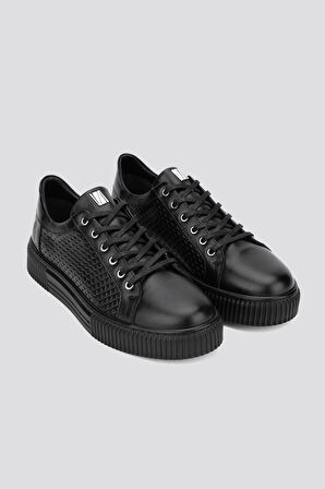 Valmenti AgatheErkek Siyah Hakiki Deri Sneakers & Spor Ayakkabı 352 20440 ERK AYK Y24