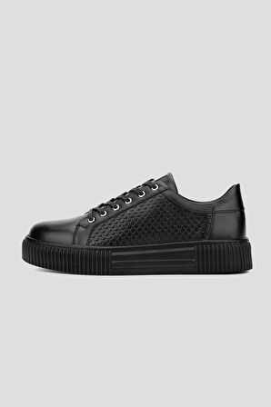 Valmenti AgatheErkek Siyah Hakiki Deri Sneakers & Spor Ayakkabı 352 20440 ERK AYK Y24