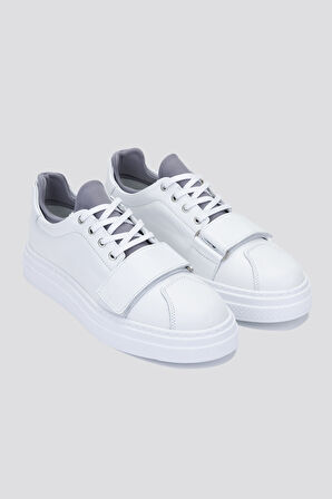 Valmenti AegisErkek Beyaz/gri Hakiki Deri Sneakers & Spor Ayakkabı 352 20251 ERK AYK Y24