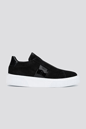 Valmenti EmmaErkek Siyah Süet Hakiki Deri Sneakers & Spor Ayakkabı 352 20074 ERK AYK Y24