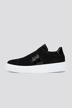 Valmenti EmmaErkek Siyah Süet Hakiki Deri Sneakers & Spor Ayakkabı 352 20074 ERK AYK Y24