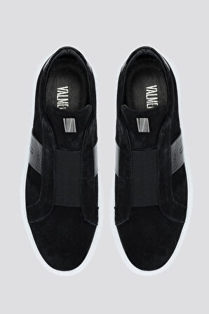 Valmenti EmmaErkek Siyah Süet Hakiki Deri Sneakers & Spor Ayakkabı 352 20074 ERK AYK Y24