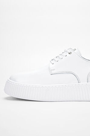 Valmenti AdenErkek Beyaz Rugan Hakiki Deri Sneakers & Spor Ayakkabı 352 20421 ERK AYK Y24