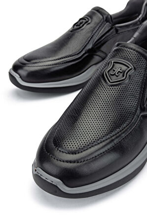 Tamer Tanca Erkek Hakiki Deri Siyah Sneakers & Spor Ayakkabı 383 5910 ERK AYK Y24 SIYAH