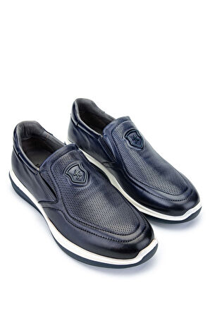 Tamer Tanca Erkek Hakiki Deri Lacivert Sneakers & Spor Ayakkabı 383 5910 ERK AYK Y24 LACIVERT