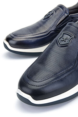Tamer Tanca Erkek Hakiki Deri Lacivert Sneakers & Spor Ayakkabı 383 5910 ERK AYK Y24 LACIVERT