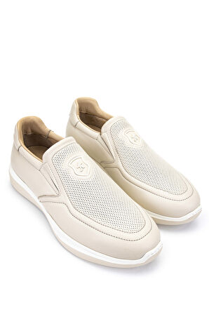 Tamer Tanca Erkek Hakiki Deri Bej Sneakers & Spor Ayakkabı 383 5910 ERK AYK Y24 BEJ