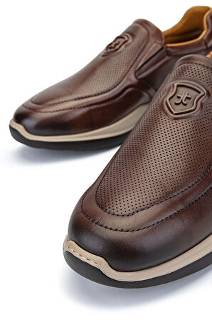 Tamer Tanca Erkek Hakiki Deri Kahverengi Sneakers & Spor Ayakkabı 383 5910 ERK AYK Y24 KAHVE SLVR