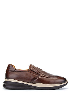 Tamer Tanca Erkek Hakiki Deri Kahverengi Sneakers & Spor Ayakkabı 383 5910 ERK AYK Y24 KAHVE SLVR