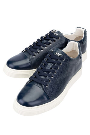 Tamer Tanca Erkek Hakiki Deri Lacivert Sneakers & Spor Ayakkabı 233 4613 ERK AYK Y24 LACI DR/YLN