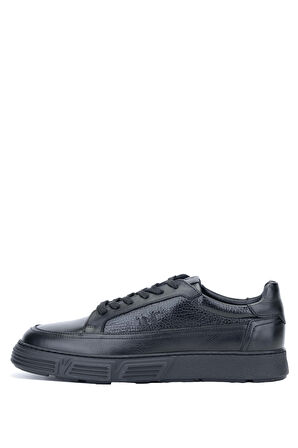 Tamer Tanca Erkek Hakiki Deri Siyah Sneakers & Spor Ayakkabı 233 4610 ERK AYK Y24 SIYAH