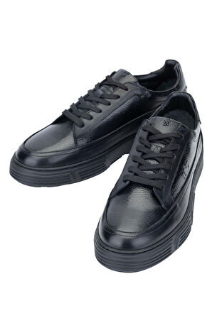Tamer Tanca Erkek Hakiki Deri Siyah Sneakers & Spor Ayakkabı 233 4610 ERK AYK Y24 SIYAH