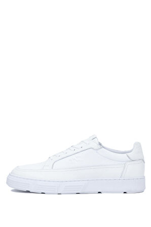 Tamer Tanca Erkek Hakiki Deri Beyaz Sneakers & Spor Ayakkabı 233 4610 ERK AYK Y24 BEYAZ