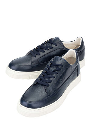 Tamer Tanca Erkek Hakiki Deri Lacivert Sneakers & Spor Ayakkabı 233 4610 ERK AYK Y24 LACIVERT