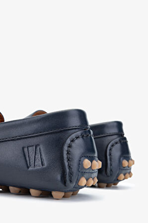 Valmenti Nicole Erkek Lacivert Nappa Hakiki Deri Loafer Ayakkabı 355 13804 ERK AYK Y24