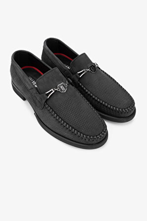 Valmenti Ester Erkek Siyah Nubuk Hakiki Deri Loafer Ayakkabı 1008 3317 ERK AYK Y24