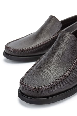 Tamer Tanca Erkek Hakiki Deri Kahverengi Loafer Ayakkabı 1008 2828 ERK AYK Y24 KAHVE GYK