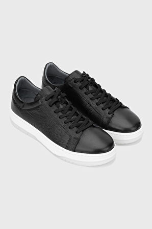 Valmenti Alioth Erkek Siyah Floter Hakiki Deri Sneakers & Spor Ayakkabı 04 101 ERK AYK Y24