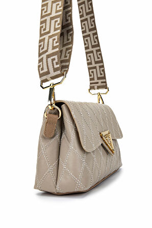 Dolce Kadın Suni Deri Bej Kap Postacı Çanta 1025 248019-3 BN CANTA Y24 BEIGH KAP