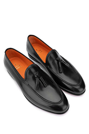 Tamer Tanca Erkek Hakiki Deri Siyah Loafer Ayakkabı 342 8740 ERK AYK Y24 SIYAH BFL