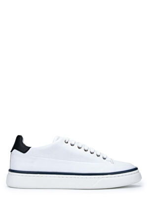 Tamer Tanca Erkek Hakiki Deri Beyaz Sneakers & Spor Ayakkabı 698 1102-1 ERK AYK Y24 BEYAZ