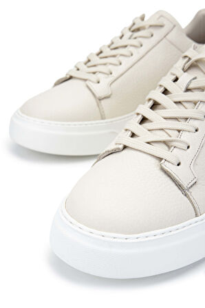 Tamer Tanca Erkek Hakiki Deri Bej Sneakers & Spor Ayakkabı 04 2501 ERK AYK Y23 BEJ FLTR