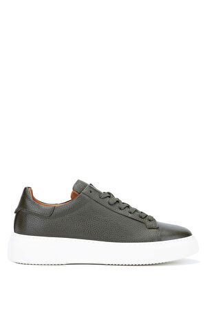 Tamer Tanca Erkek Hakiki Deri Yeşil Sneakers & Spor Ayakkabı 04 2501 ERK AYK Y23 HAKI FLTR