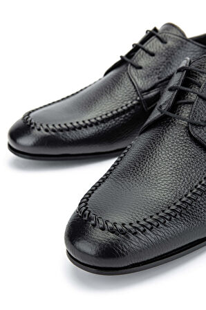 Tamer Tanca Erkek Hakiki Deri Siyah Klasik Ayakkabı 537 3117 ERK AYK Y24 SIYAH