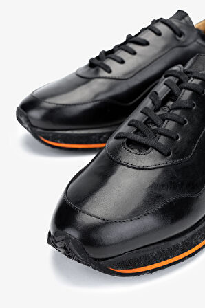Branchini Erkek Hakiki Deri Siyah Sneakers & Spor Ayakkabı 1004 S3810 ERK AYK SK23/24 BLACK