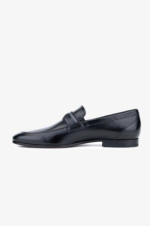 Rossi Erkek Hakiki Deri Siyah Loafer Ayakkabı 668 1090 ERK AYK Y24 NERO