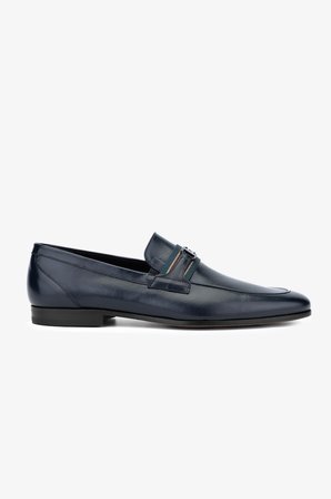 Rossi Erkek Hakiki Deri Mavi Loafer Ayakkabı 668 1090 ERK AYK Y24 BLU