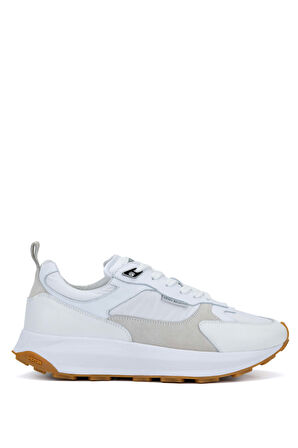 Dino Bigioni Erkek Tekstil/Hakiki Deri Beyaz Sneakers & Spor Ayakkabı 1026 5010 ERK AYK Y24 WHITE