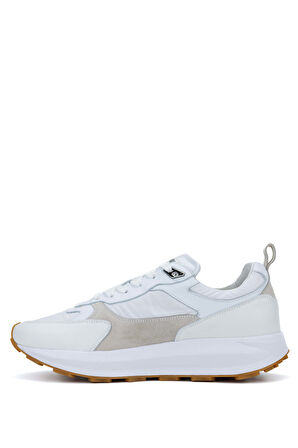 Dino Bigioni Erkek Tekstil/Hakiki Deri Beyaz Sneakers & Spor Ayakkabı 1026 5010 ERK AYK Y24 WHITE