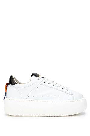 Barracuda Kadın Hakiki Deri Beyaz Sneakers & Spor Ayakkabı 511 BD1261E BN AYK Y24 BIANCO