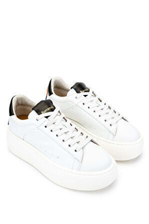 Barracuda Kadın Hakiki Deri Beyaz Sneakers & Spor Ayakkabı 511 BD1261E BN AYK Y24 BIANCO