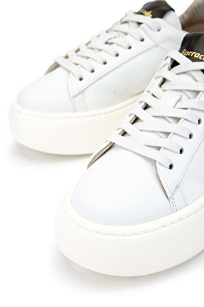 Barracuda Kadın Hakiki Deri Beyaz Sneakers & Spor Ayakkabı 511 BD1261E BN AYK Y24 BIANCO