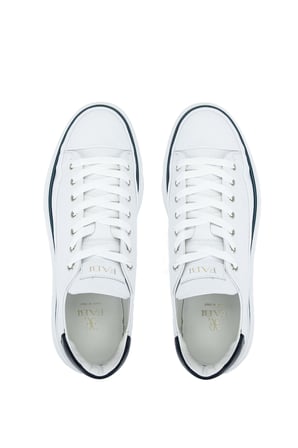 Fabi Erkek Hakiki Deri Beyaz/Mavi Sneakers & Spor Ayakkabı 510 FU0827C ERK AYK Y24 BIANCO/BLU
