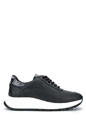 Tamer Tanca Kadın Hakiki Deri Siyah Sneakers & Spor Ayakkabı 231 422 BN AYK Y24 SIYAH FLTR