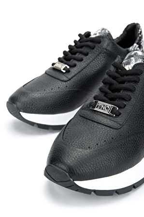 Tamer Tanca Kadın Hakiki Deri Siyah Sneakers & Spor Ayakkabı 231 422 BN AYK Y24 SIYAH FLTR
