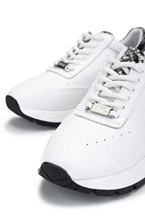 Tamer Tanca Kadın Hakiki Deri Beyaz Sneakers & Spor Ayakkabı 231 422 BN AYK Y24 BEYAZ FLTR