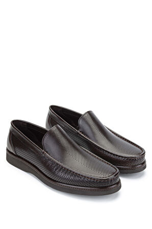 Tamer Tanca Erkek Hakiki Deri Kahverengi Loafer Ayakkabı 1008 21505Y ERK AYK Y24 KAHVE BFL