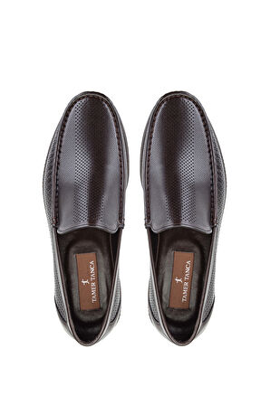 Tamer Tanca Erkek Hakiki Deri Kahverengi Loafer Ayakkabı 1008 21505Y ERK AYK Y24 KAHVE BFL