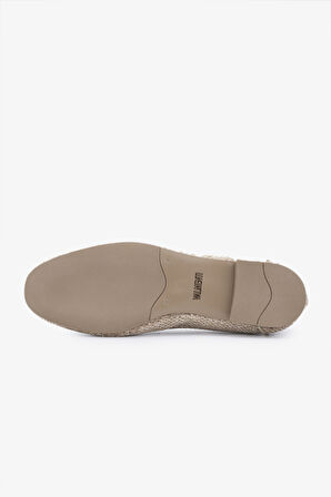 Valmenti Topy Kadın Naturel/Gold Deri & Tekstil Loafer Ayakkabı 961 1979-1 BN AYK Y24