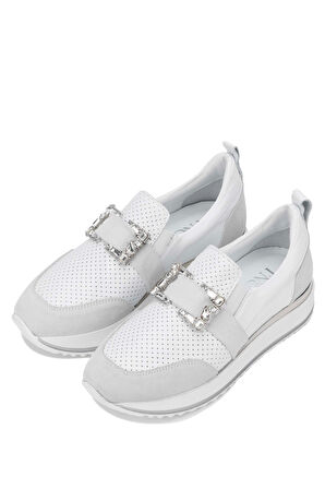 Tamer Tanca Kadın Hakiki Deri Beyaz Sneakers & Spor Ayakkabı 923 TT-900 BN AYK Y24 BEYAZ DR
